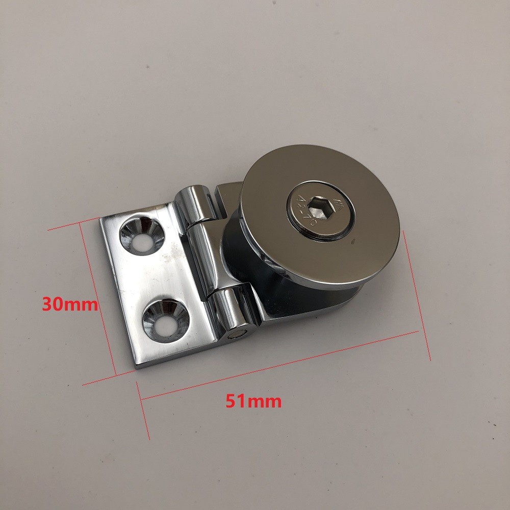 small single glass hinge