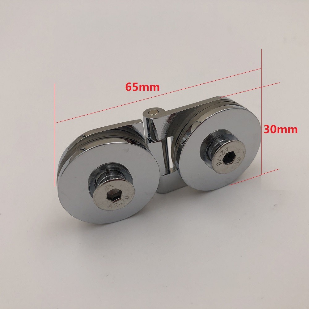 small dual glass hinge
